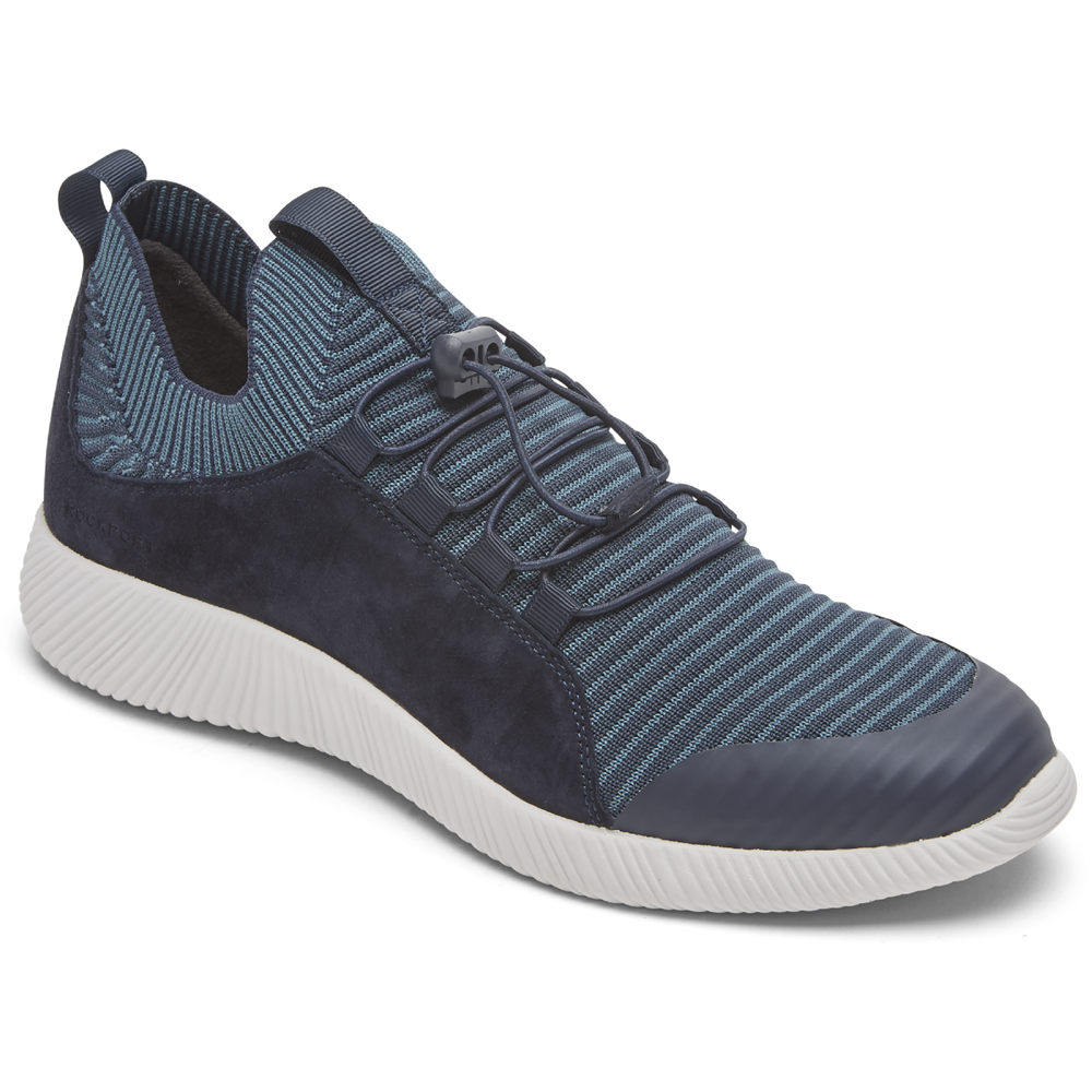 Rockport Sneakers For Womens Blue - City Lites Robyne Knit Bungee - VT3806542